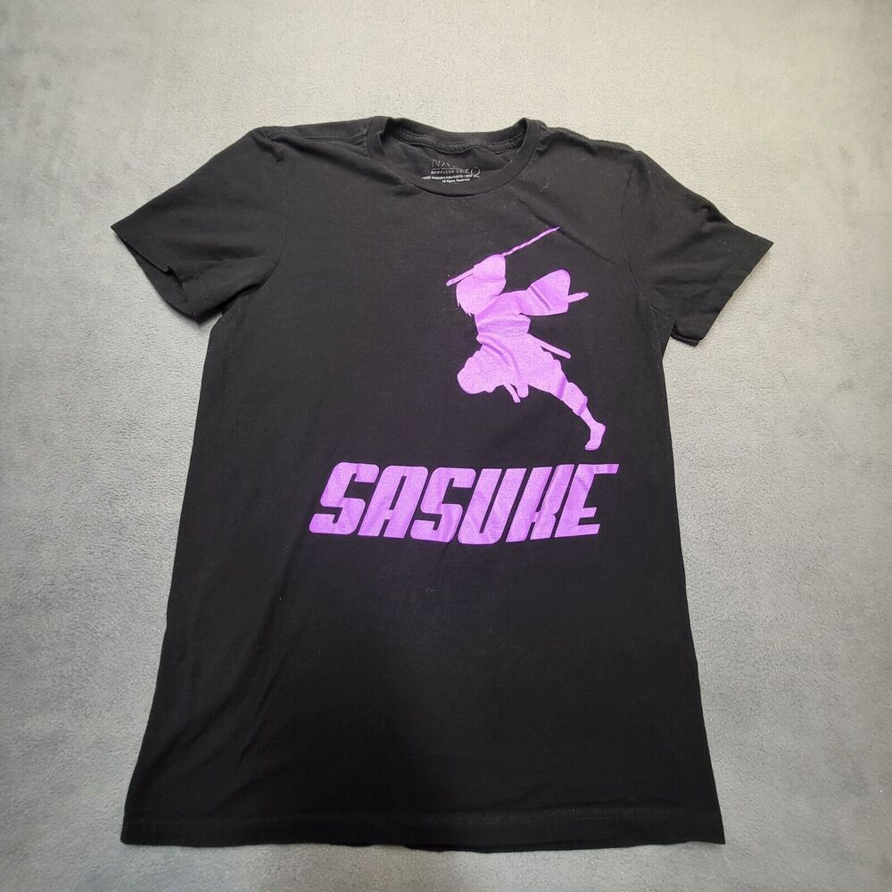 Naruto Sasuke T Shirt Mens XS Black Short Sleeve Anime